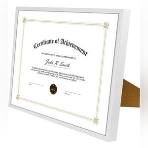 Golden State Art 8.5x11 Aluminum Certificate Diploma Frame 8.5 x 11 Silver